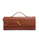 Handwoven Convertible Clutch Vegan Leather - Tan - Bellux