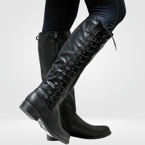 High Boots Cosy-Lined Non-Slip Premium Leather – Noelle - Black - Bellux