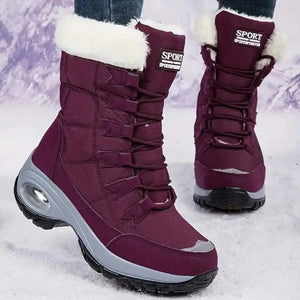 High-Top Snow Boots Waterproof Fleece-Lined – Eira - Bellux