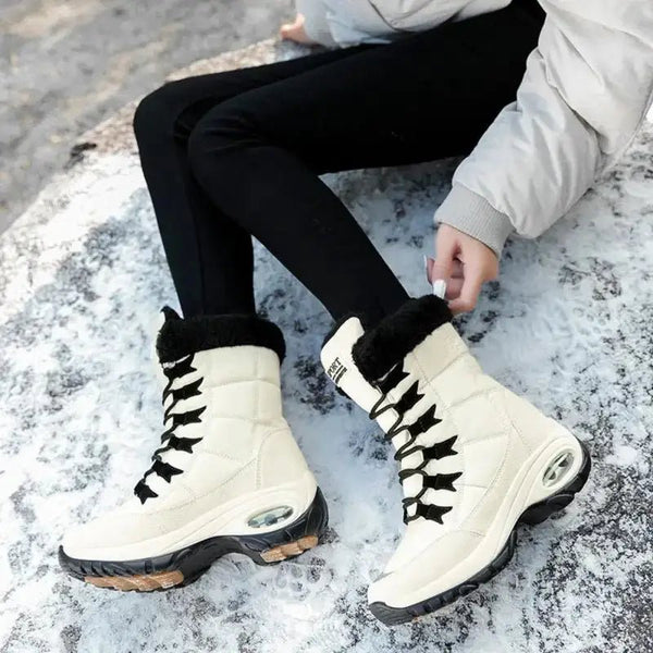 High-Top Snow Boots Waterproof Fleece-Lined – Eira - Bellux