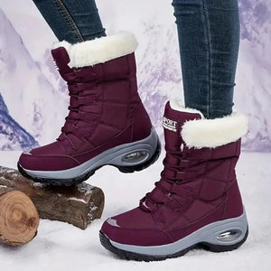 High-Top Snow Boots Waterproof Fleece-Lined – Eira - Bellux