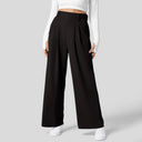 High-Waisted Wide Leg Trousers – Tailored Margaux - Black - Bellux