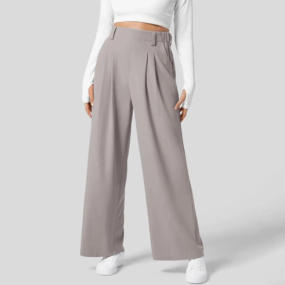 High-Waisted Wide Leg Trousers – Tailored Margaux - Black - Bellux