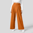 High-Waisted Wide Leg Trousers – Tailored Margaux - Orange - Bellux