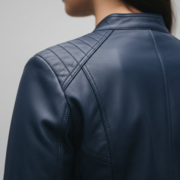 Hip-Length Jacket Tailored Fit Vegan Leather – Rosamund - Bellux