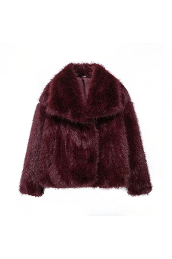 Hip-Length Relaxed-Fit Cotton Jacket – Paloma - Wine - Bellux