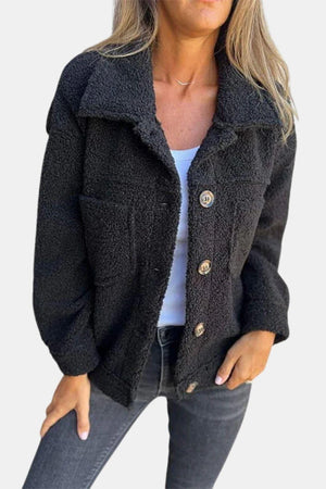 Hip-Length Relaxed Fleece Jacket – Sasha - Bellux