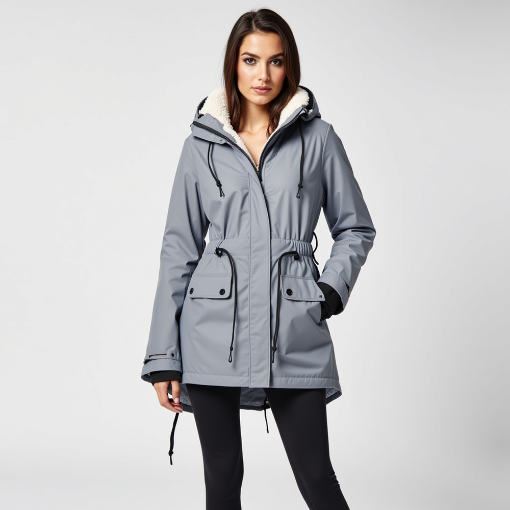 Hooded Waterproof Jacket Fleece-Lined – Niamh - Bellux