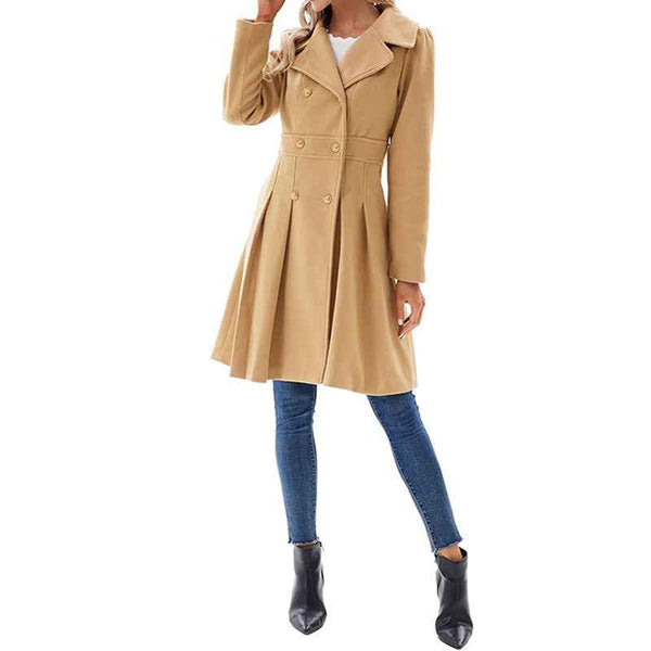 Knee-Length A-Line Coat Tailored Fit – Primrose - Bellux