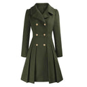 Knee-Length A-Line Coat Tailored Fit – Primrose - Olive - Bellux