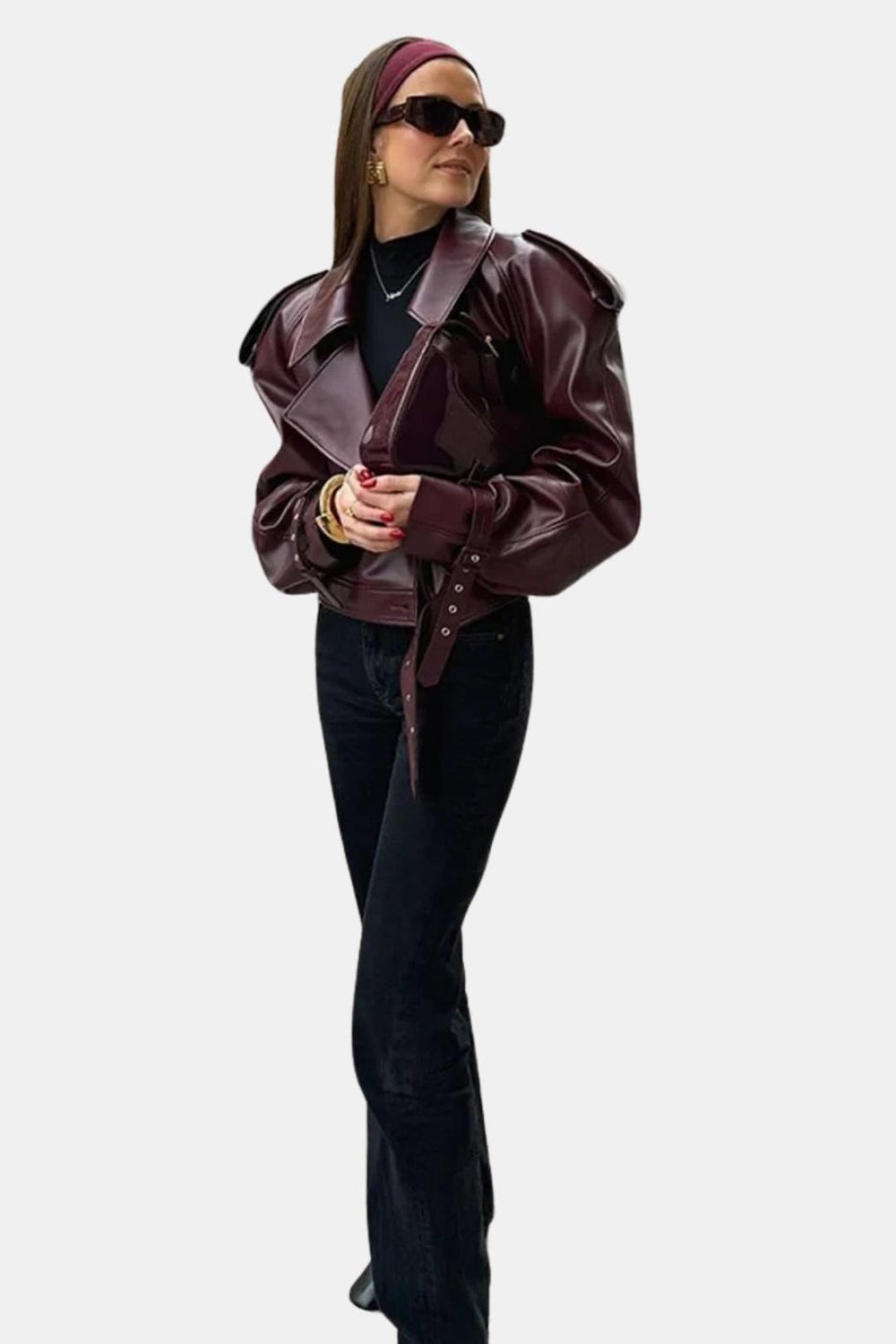 Ladies’ Burgundy Tailored Jacket – Harlow - Burgundy - Bellux
