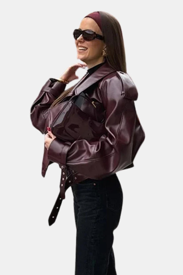 Ladies’ Burgundy Tailored Jacket – Harlow - Bellux