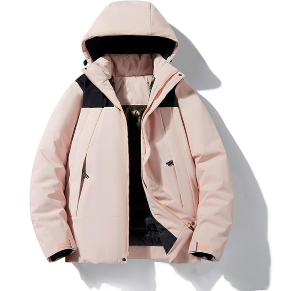 Ladies’ Hooded Ski Jacket Water-Repellent – Aveline - Pink - Bellux