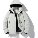 Ladies’ Hooded Ski Jacket Water-Repellent – Aveline - White - Bellux
