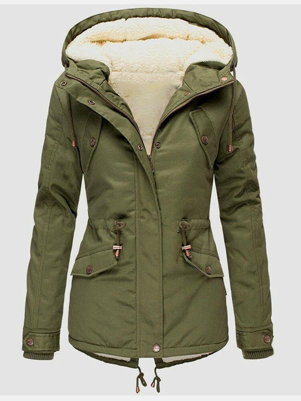 Ladies’ Insulated Waterproof Winter Jacket – Elsie - Military green - Bellux
