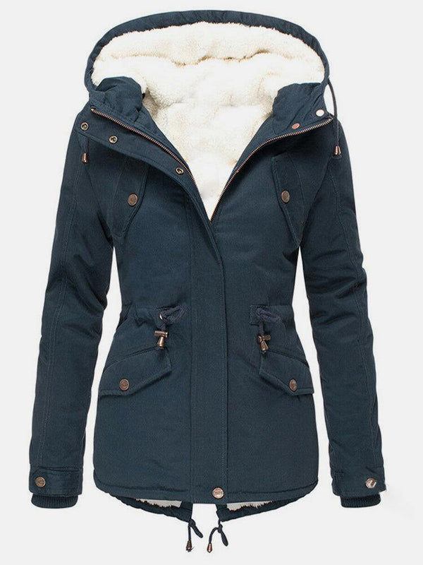 Ladies’ Insulated Waterproof Winter Jacket – Elsie - Navy Blue - Bellux