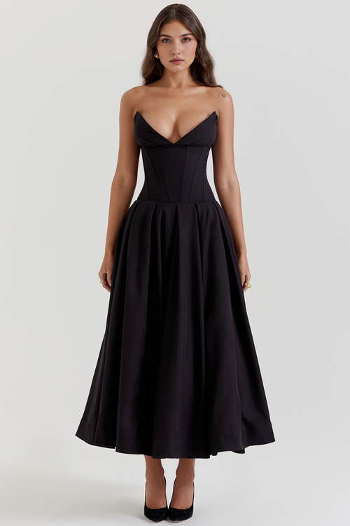 Ladies' Shaping Dress – Evelyn - Black - Bellux