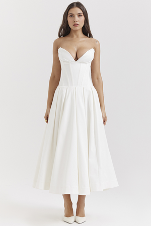 Ladies' Shaping Dress – Evelyn - White - Bellux