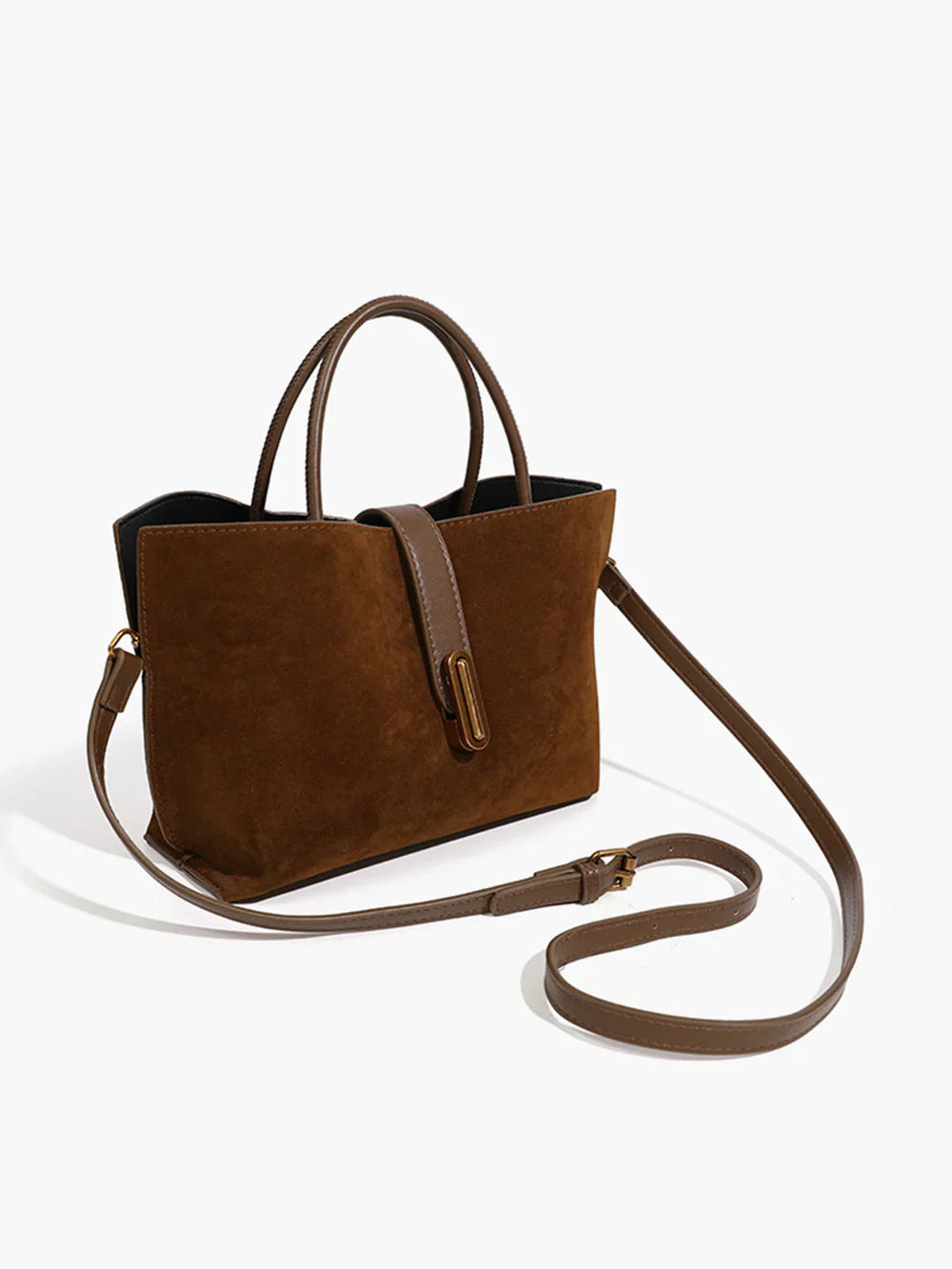 Ladies’ Structured Top-Handle Tote Bag – Annabel - Brown - Bellux