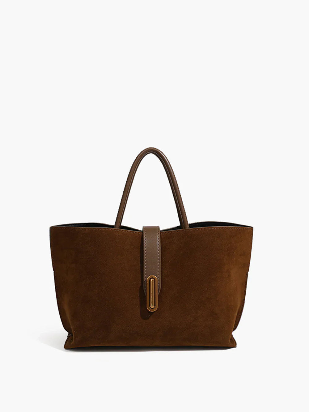 Ladies’ Structured Top-Handle Tote Bag – Annabel - Brown - Bellux