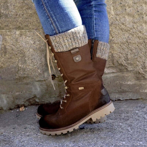 Ladies' Winter Boots Waterproof Non-Slip Insulated – Rowena - Brown - Bellux