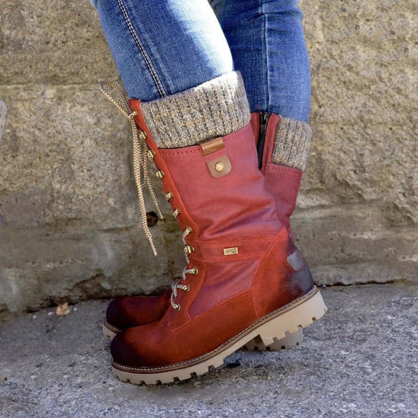 Ladies' Winter Boots Waterproof Non-Slip Insulated – Rowena - Red - Bellux