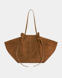 Laptop-Friendly Commuter Tote Vegan Suede – Isolde - Tan - Bellux