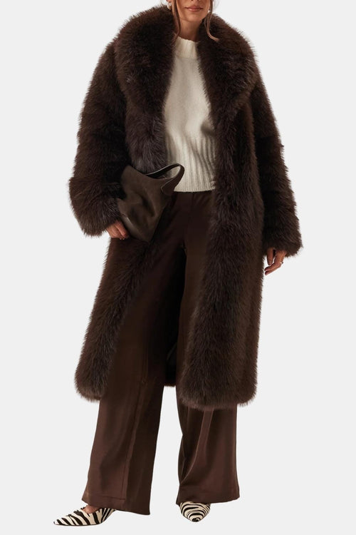 Long Faux-Fur Coat Tailored Fit – Odessa - Bellux