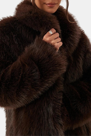 Long Faux-Fur Coat Tailored Fit – Odessa - Bellux