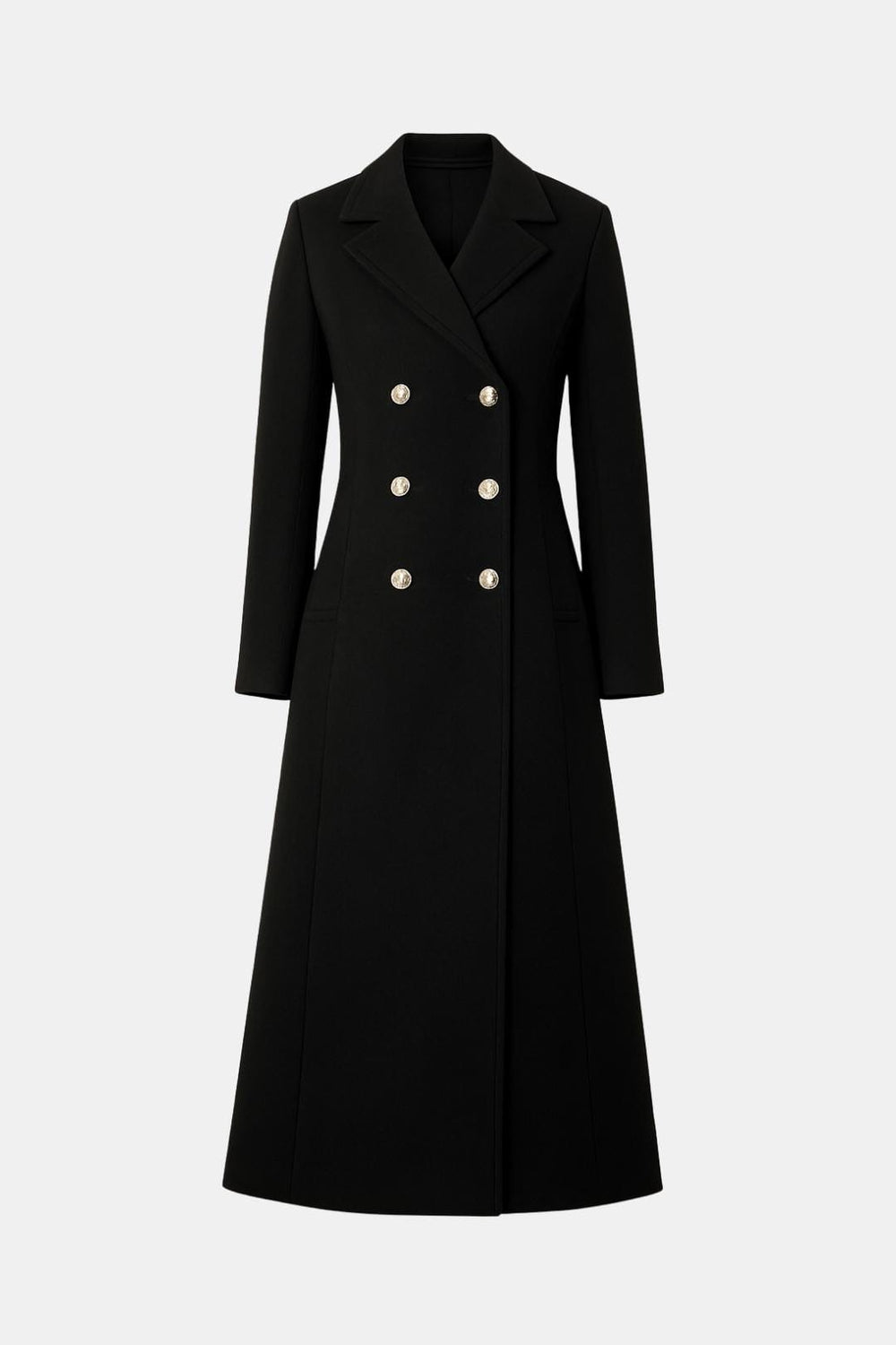 Long Shaped Coat Tailored Fit Wool-Blend – Sylvia - Bellux