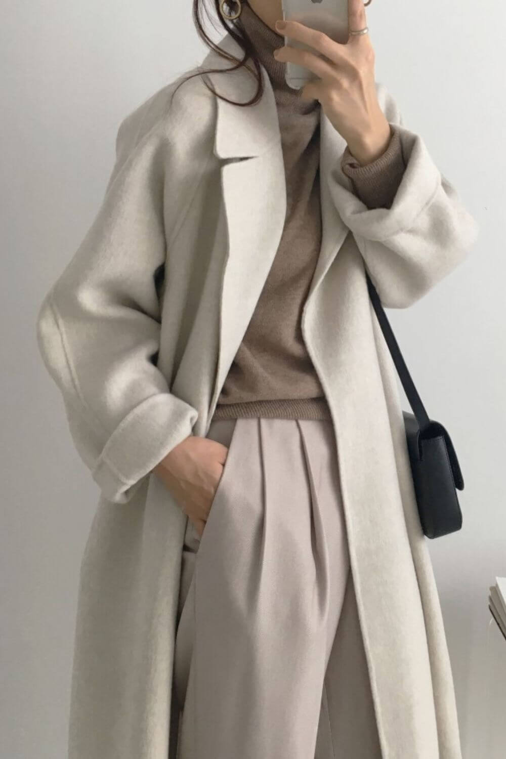 Longline Belted Coat – Geneva - Light Grey - Bellux