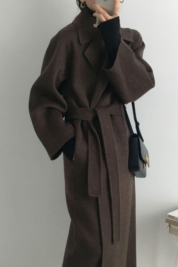 Longline Belted Coat – Geneva - Bellux