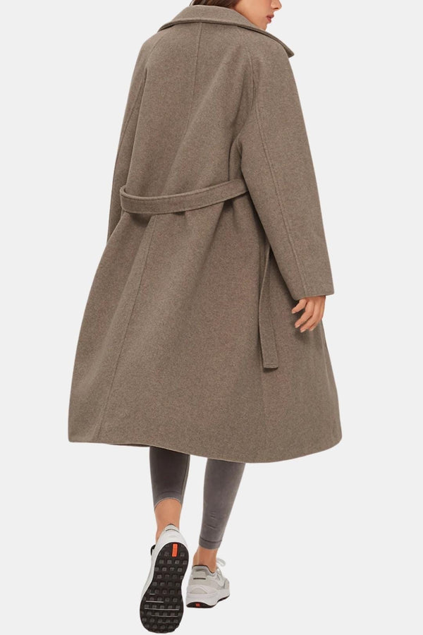 Longline Belted Coat Oversized Relaxed Fit – Eden - Bellux