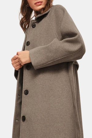 Longline Belted Coat Oversized Relaxed Fit – Eden - Bellux