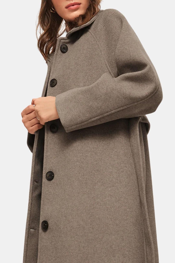 Longline Belted Coat Oversized Relaxed Fit – Eden - Bellux