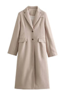 Longline Coat – Delphine - Beige - Bellux