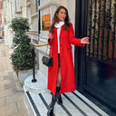 Longline Coat – Delphine - Red - Bellux