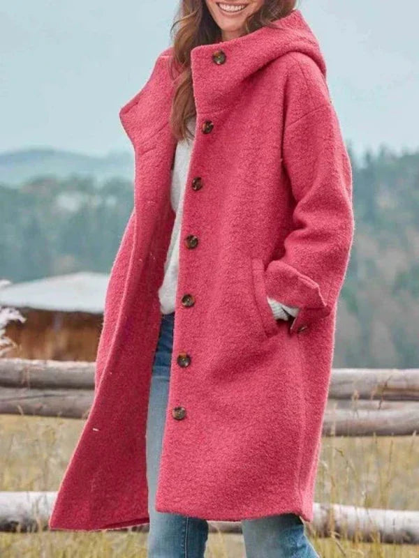 Longline Coat Insulated Tailored Fit – Mariselle - Pink - Bellux
