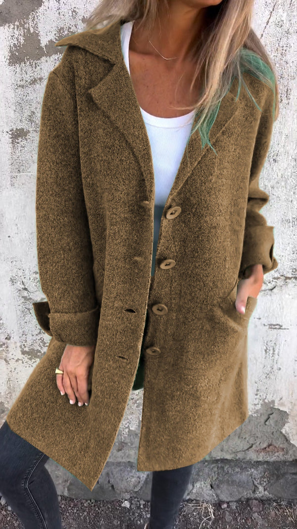 Longline Coat Tailored Fit – Rosella - Brown - Bellux