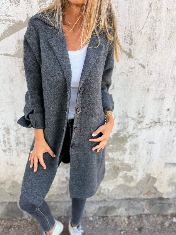 Longline Coat Tailored Fit – Rosella - Gray - Bellux