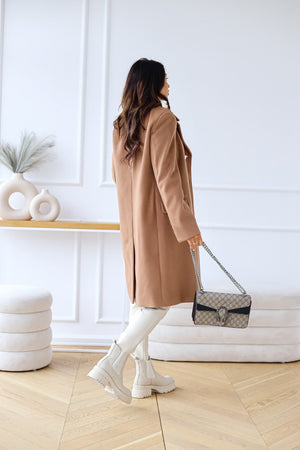 Longline Double-Breasted Coat Tailored Fit – Adeline - Bellux