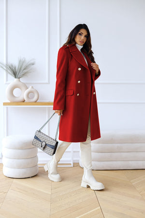 Longline Double-Breasted Coat Tailored Fit – Adeline - Bellux
