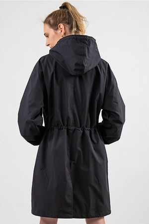 Longline Hooded Coat Lightweight Relaxed Fit - Cordelia - Bellux