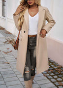 Longline Oversize Trench Coat Relaxed Fit – Violet - Beige - Bellux