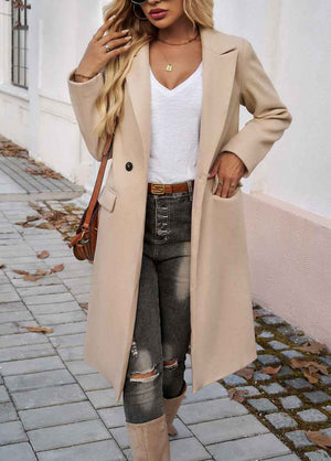 Longline Oversize Trench Coat Relaxed Fit – Violet - Beige - Bellux