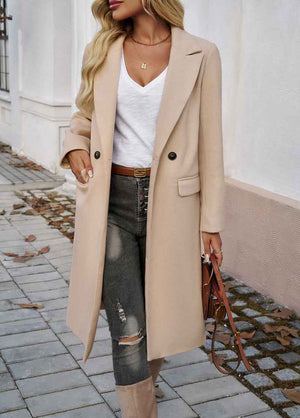 Longline Oversize Trench Coat Relaxed Fit – Violet - Bellux