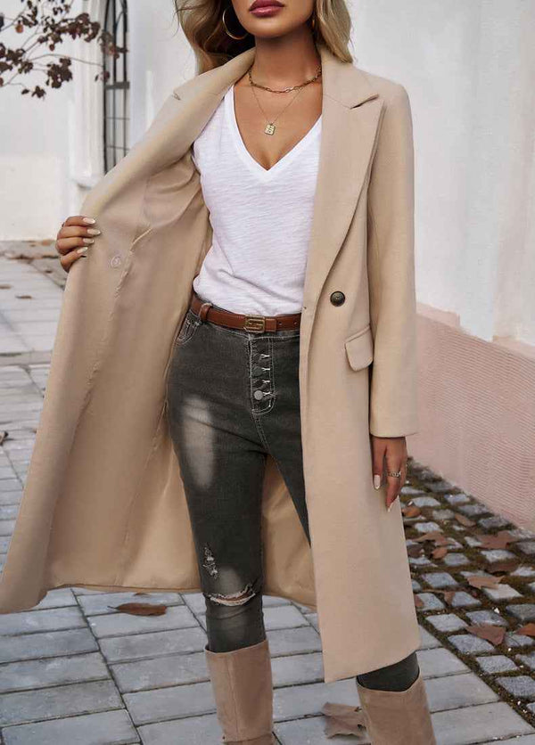 Longline Oversize Trench Coat Relaxed Fit – Violet - Bellux