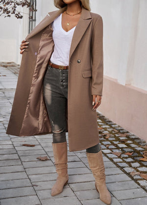 Longline Oversize Trench Coat Relaxed Fit – Violet - Bellux