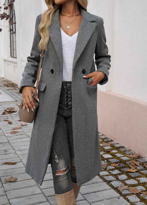 Longline Oversize Trench Coat Relaxed Fit – Violet - Bellux