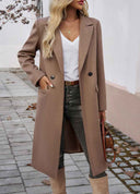 Longline Oversize Trench Coat Relaxed Fit – Violet - Brown - Bellux